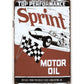 Retro Tin Sign • Petroliana • Sprint Top Performance Motor Oil •Vintage Indy Car