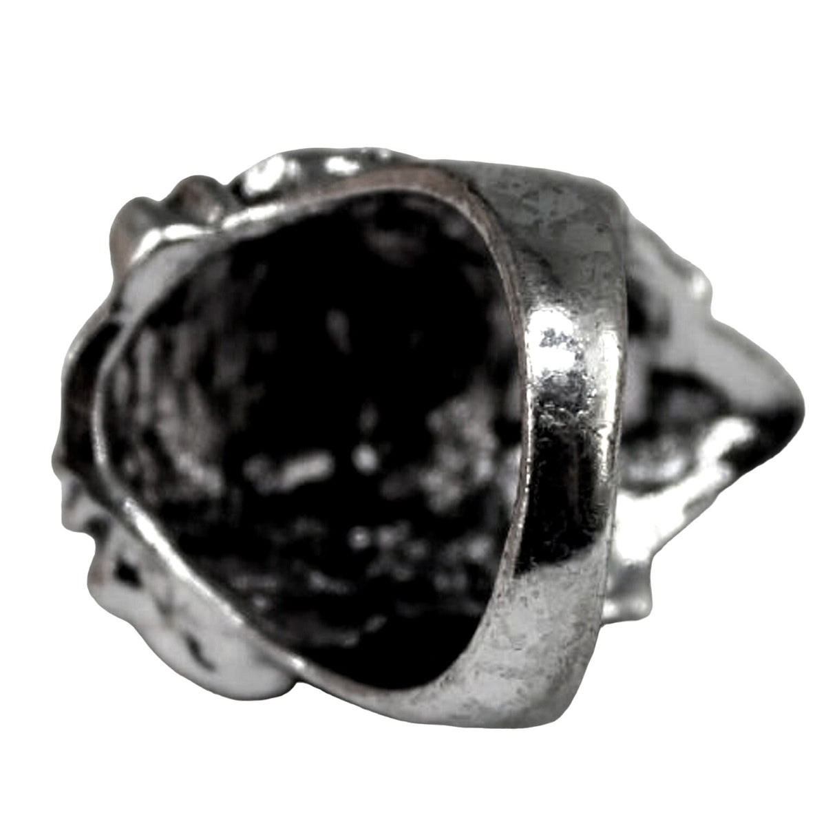 Roaring Lion's Head Ring • Leo • Mane • 3D Silvertone • Size 9.75 • 1.25" Long