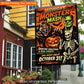 Halloween Monster Mash Party Poster 12x18 Flag • Frankenstein Werewolf Skeleton