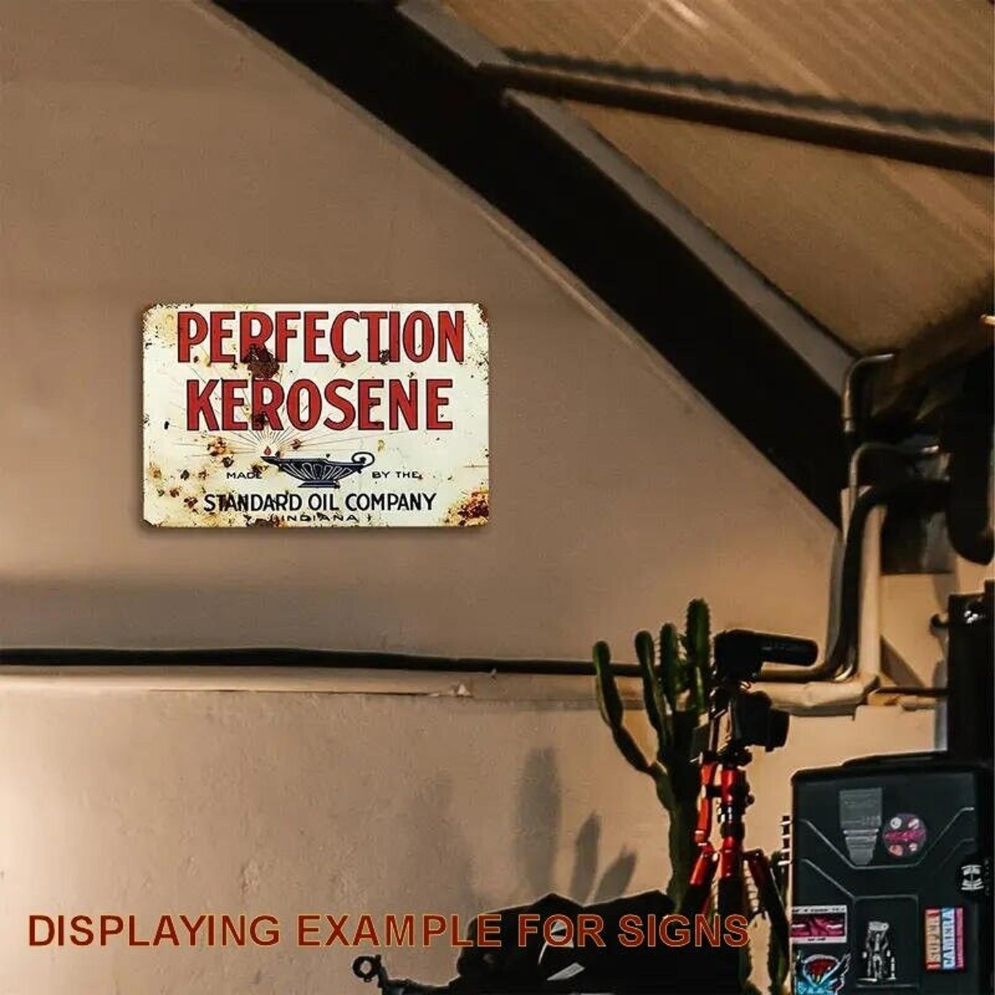 Metal Tin Petroliana Sign • Penno ‘Unexcelled’ Pennsylvania Oil •Guaranteed Pure
