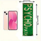 Psycho Path Psychopath Street Sign • 4”x12” • Green & Cream • Wood Fiber Board
