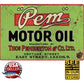 Metal Tin Petroliana Sign •Pem Motor Oil •Thos Pemberton & Co •Leeds, England UK