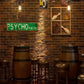 Psycho Path Psychopath Street Sign • 4”x12” • Green & Cream • Wood Fiber Board