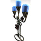 Vintage 3 Arm Candelabra Holder Flowers Leaves Candles Included 11"X8.5"