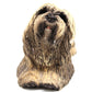 Classic Critters 1984 Loso Dog Figurine Brown Glass Eyes Resin 5.25" x 8"