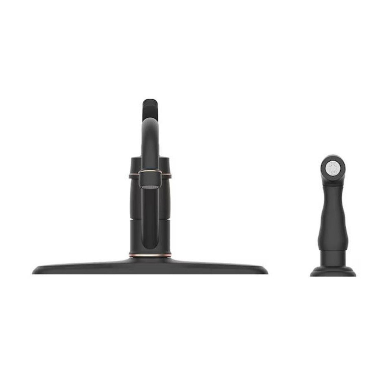 Project Source Laural Oil Rubbed Bronze Single Handle Kitchen Faucet & Sprayer