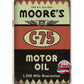 Retro Tin Sign • Petroliana • Moore’s C-75 Motor Oil • 1,500 Mile Guarantee