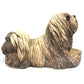 Classic Critters 1984 Loso Dog Figurine Brown Glass Eyes Resin 5.25" x 8"