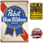 Metal Tin Sign • Pabst Blue Ribbon Beer • Desperate Enterprises PBR • Breweriana