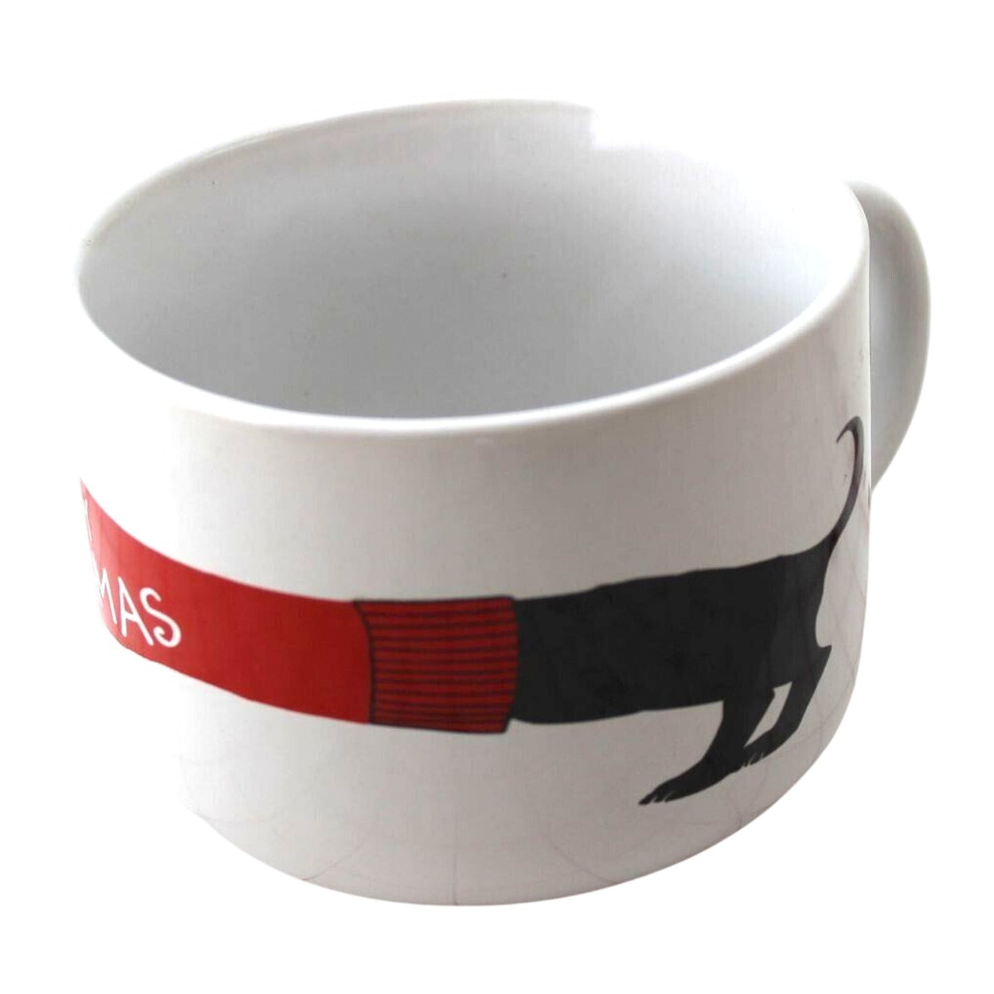 Merry Christmas Dachshund Coffee Mug Large 18oz Doxie Dog Santa Hat Red Sweater