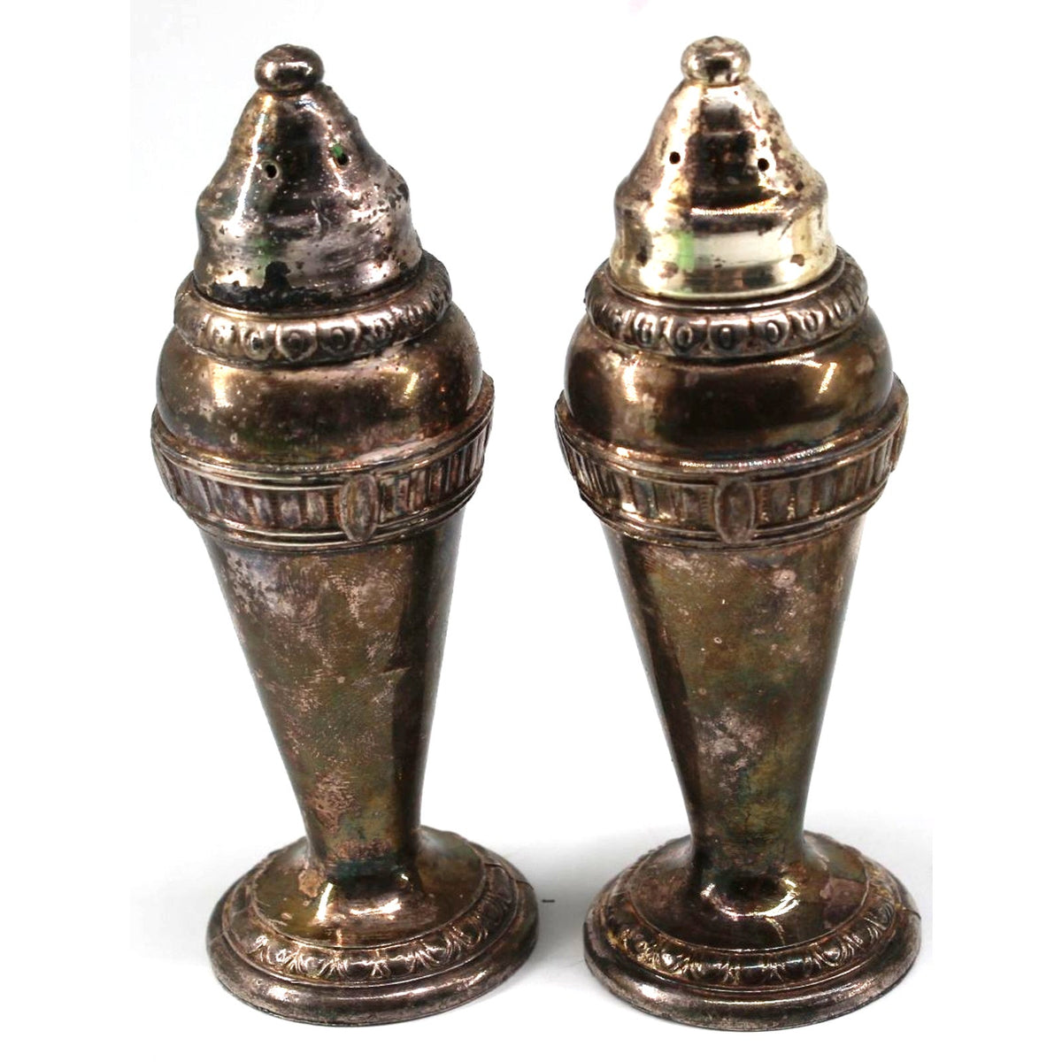 Lot Vintage Salt Pepper Shakers Oil Jar Art Deco Ceramic Silverplate NECO Japan