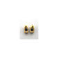 Vintage Roman Faux Sapphire Blue Earrings • 3 Rhinestone • Goldtone • Pierced